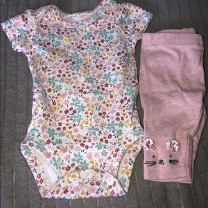 Newborn onesie and pant set